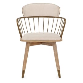 Opera Chair Oak & Beige Fabric