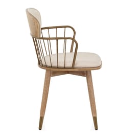 Opera Chair Oak & Beige Fabric