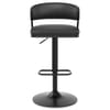 Alexa Real Leather Stool Black
