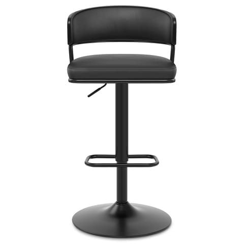 Alexa Real Leather Stool Black