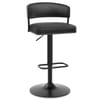 Alexa Real Leather Stool Black