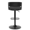 Alexa Real Leather Stool Black