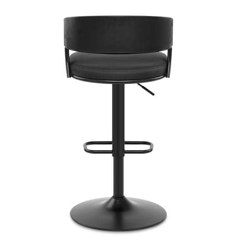 Alexa Real Leather Stool Black