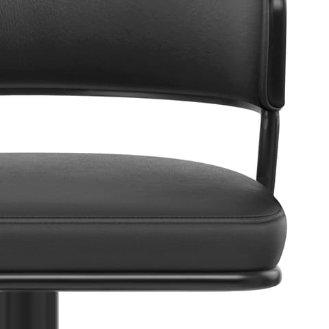 Alexa Real Leather Stool Black