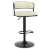 Alexa Real Leather Stool Cream