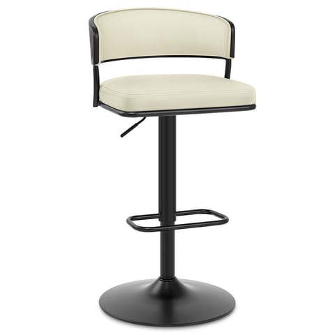 Alexa Real Leather Stool Cream