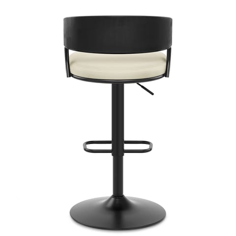 Alexa Real Leather Stool Cream