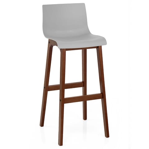 Drift Walnut & Grey Bar Stool