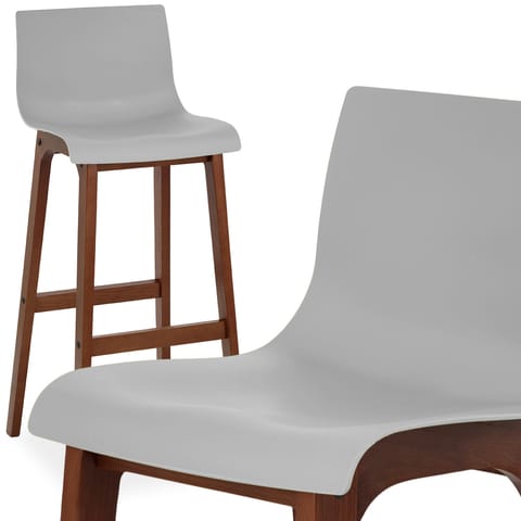 Drift Walnut & Grey Bar Stool