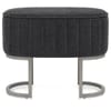 Duet Brushed Graphite Stool Charcoal Fabric