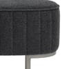 Duet Brushed Graphite Stool Charcoal Fabric