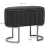 Duet Brushed Graphite Stool Charcoal Fabric