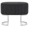 Duet Chrome Stool Charcoal Fabric
