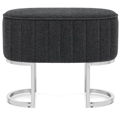 Duet Chrome Stool Charcoal Fabric
