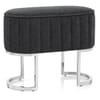 Duet Chrome Stool Charcoal Fabric