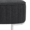 Duet Chrome Stool Charcoal Fabric