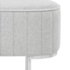 Duet Chrome Stool Light Grey Fabric