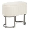 Duet Brushed Graphite Stool Beige Fabric