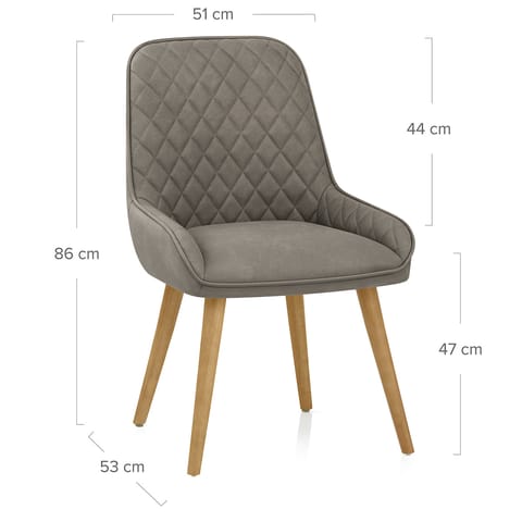 Azure Oak Dining Chair Grey