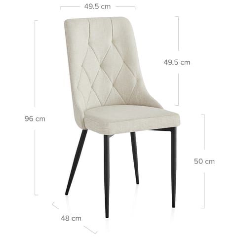 Phoebe Dining Chair Beige Fabric