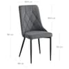 Phoebe Dining Chair Charcoal Fabric