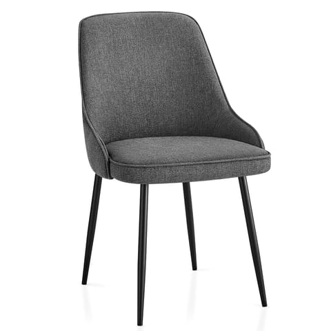 Faye Dining Chair Charcoal Fabric