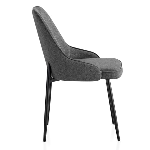 Faye Dining Chair Charcoal Fabric