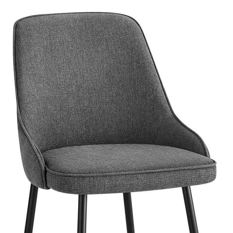 Faye Dining Chair Charcoal Fabric