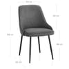 Faye Dining Chair Charcoal Fabric