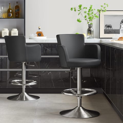 Chateau Brushed Bar Stool Black