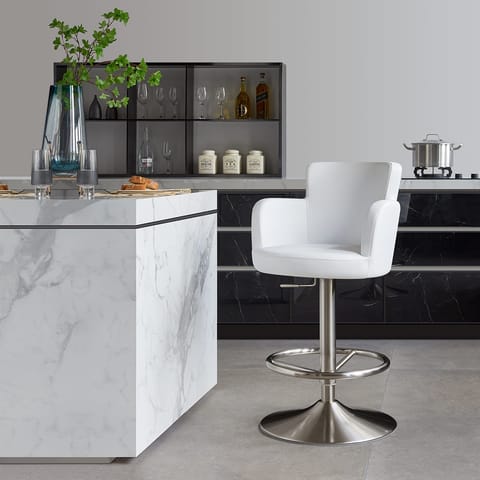 Chateau Brushed Bar Stool White