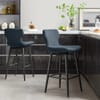 Elle Bar Stool Dark Blue Fabric