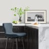 Elle Bar Stool Dark Blue Fabric