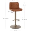 Utopia Bar Stool Antique Brown