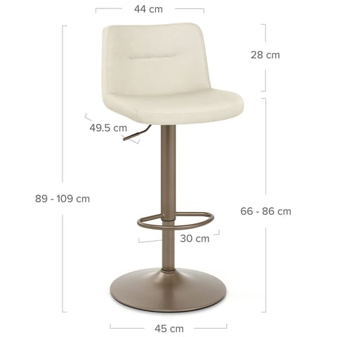 Utopia Bar Stool Antique Cream