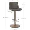 Utopia Bar Stool Antique Dark Grey