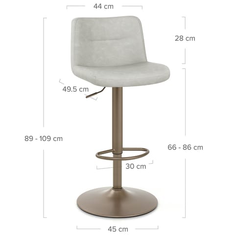 Utopia Bar Stool Antique Light Grey