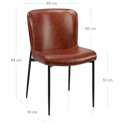 Jess Dining Chair Brown Dimensions