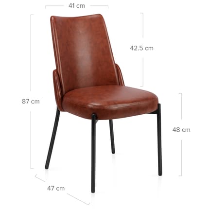 Juno Dining Chair Brown Dimensions