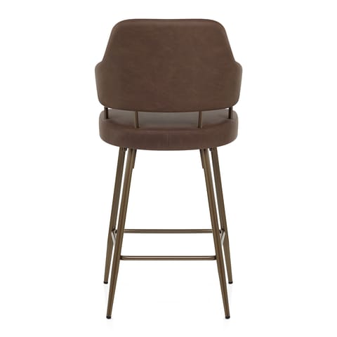Hampton Bar Stool Bronze & Brown