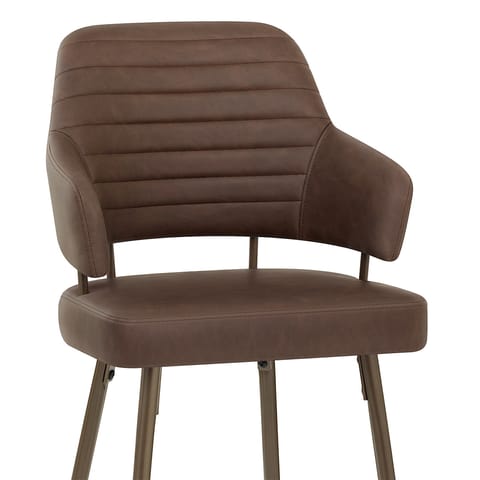 Hampton Bar Stool Bronze & Brown