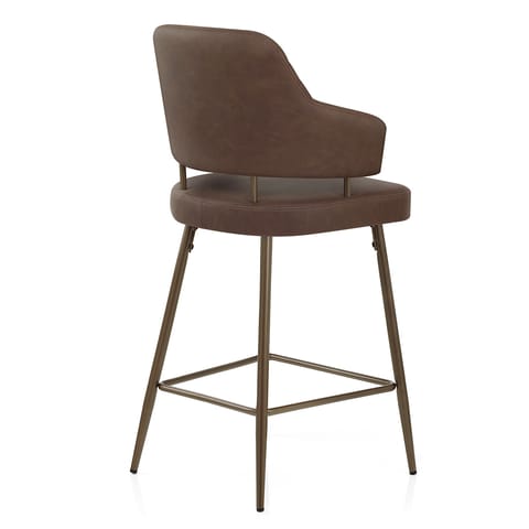 Hampton Bar Stool Bronze & Brown