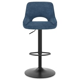 Paris Bar Stool Blue Fabric