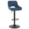 Paris Bar Stool Blue Fabric