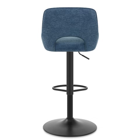 Paris Bar Stool Blue Fabric