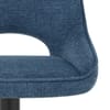 Paris Bar Stool Blue Fabric