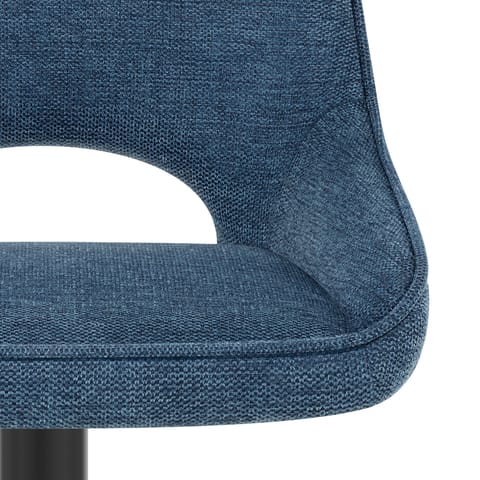 Paris Bar Stool Blue Fabric