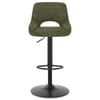 Paris Bar Stool Green Fabric