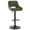 Paris Bar Stool Green Fabric