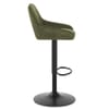 Paris Bar Stool Green Fabric